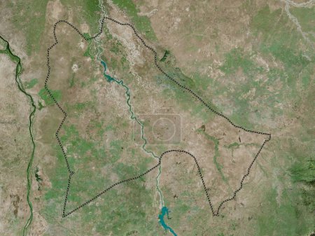 Téléchargez les photos : Sennar, state of Sudan. High resolution satellite map - en image libre de droit