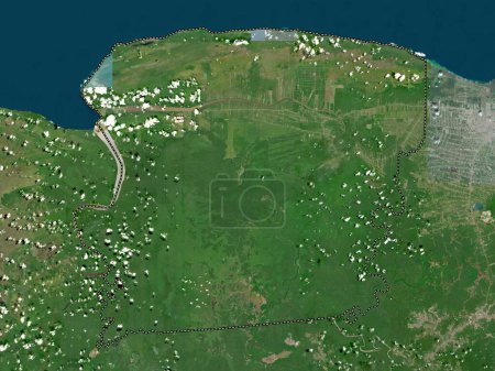 Foto de Saramacca, district of Suriname. High resolution satellite map - Imagen libre de derechos
