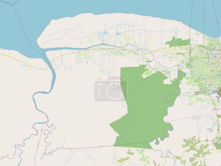 Foto de Saramacca, district of Suriname. Open Street Map - Imagen libre de derechos