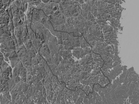 Téléchargez les photos : Dalarna, county of Sweden. Bilevel elevation map with lakes and rivers - en image libre de droit