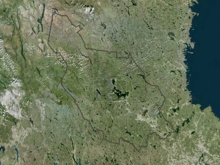 Téléchargez les photos : Dalarna, county of Sweden. High resolution satellite map - en image libre de droit