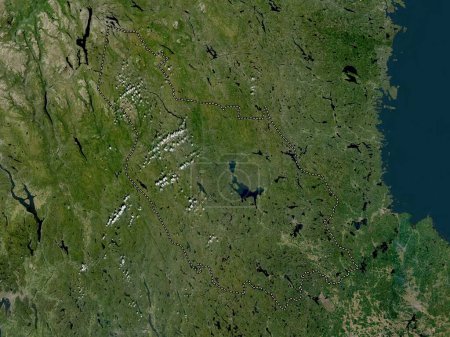Téléchargez les photos : Dalarna, county of Sweden. Low resolution satellite map - en image libre de droit