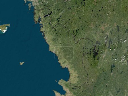 Téléchargez les photos : Halland, county of Sweden. Low resolution satellite map - en image libre de droit