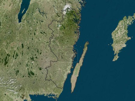 Foto de Kalmar, condado de Suecia. Mapa de satélite de alta resolución - Imagen libre de derechos