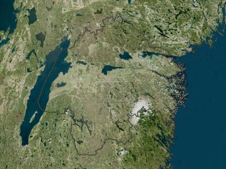 Foto de Ostergotland, county of Sweden. High resolution satellite map - Imagen libre de derechos