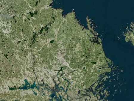 Foto de Uppsala, condado de Suecia. Mapa de satélite de alta resolución - Imagen libre de derechos