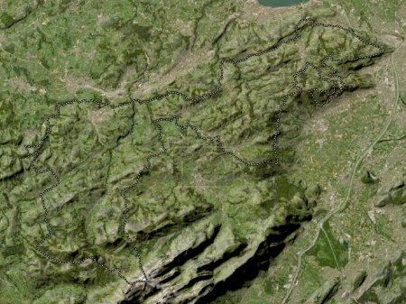 Foto de Appenzell Ausserrhoden, canton of Switzerland. Low resolution satellite map - Imagen libre de derechos