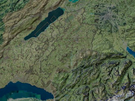 Foto de Fribourg, canton of Switzerland. High resolution satellite map - Imagen libre de derechos