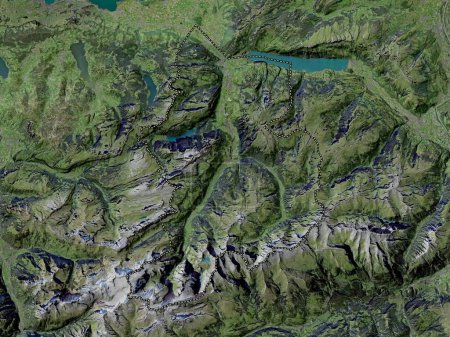 Foto de Glarus, canton of Switzerland. High resolution satellite map - Imagen libre de derechos