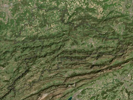 Téléchargez les photos : Jura, canton of Switzerland. Low resolution satellite map - en image libre de droit