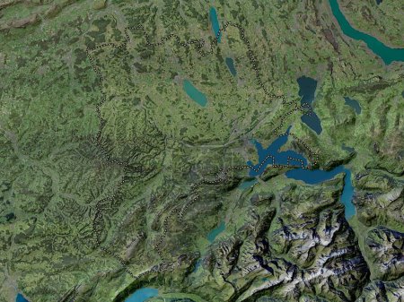 Foto de Luzern, canton of Switzerland. High resolution satellite map - Imagen libre de derechos