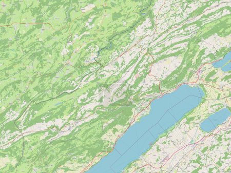 Téléchargez les photos : Neuchatel, canton of Switzerland. Open Street Map - en image libre de droit