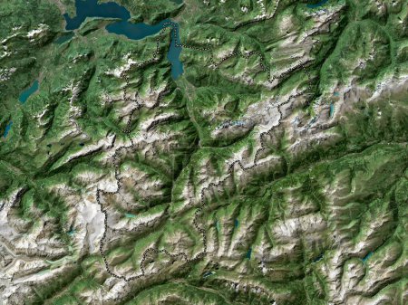 Foto de Uri, cantón de Suiza. Mapa satelital de baja resolución - Imagen libre de derechos