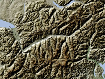 Foto de Valais, canton of Switzerland. Elevation map colored in wiki style with lakes and rivers - Imagen libre de derechos