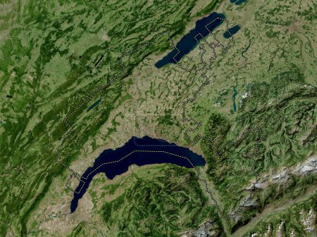 Téléchargez les photos : Vaud, canton de Suisse. Carte satellite haute résolution - en image libre de droit