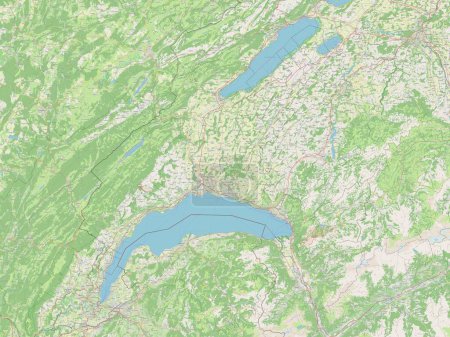 Foto de Vaud, cantón de Suiza. Mapa de calle abierto - Imagen libre de derechos