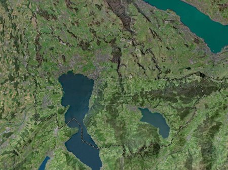 Foto de Zug, canton of Switzerland. High resolution satellite map - Imagen libre de derechos