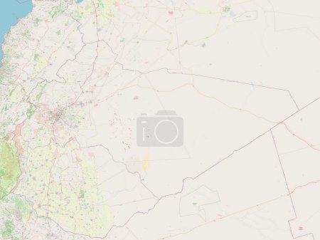 Photo for Rif Dimashq, province of Syria. Open Street Map - Royalty Free Image