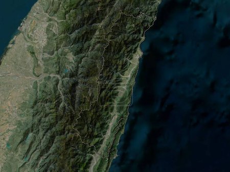 Photo for Hualien, county of Taiwan. High resolution satellite map - Royalty Free Image