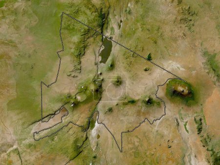 Photo for Arusha, region of Tanzania. Low resolution satellite map - Royalty Free Image