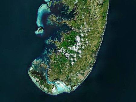 Photo for Pemba South, region of Tanzania. High resolution satellite map - Royalty Free Image