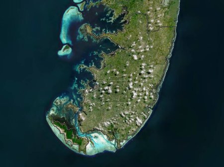 Photo for Pemba South, region of Tanzania. Low resolution satellite map - Royalty Free Image
