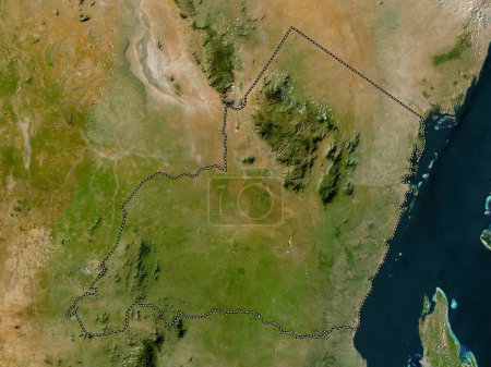 Photo for Tanga, region of Tanzania. Low resolution satellite map - Royalty Free Image