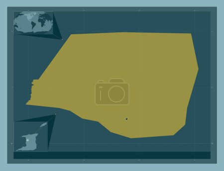 Photo for Chaguanas, borough of Trinidad and Tobago. Solid color shape. Corner auxiliary location maps - Royalty Free Image