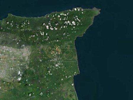 Téléchargez les photos : Sangre Grande, region of Trinidad and Tobago. High resolution satellite map - en image libre de droit