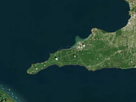 Photo for Siparia, region of Trinidad and Tobago. Low resolution satellite map - Royalty Free Image