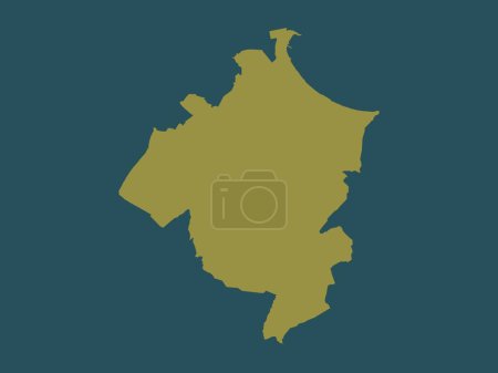 Photo for Ben Arous, governorate of Tunisia. Solid color shape - Royalty Free Image