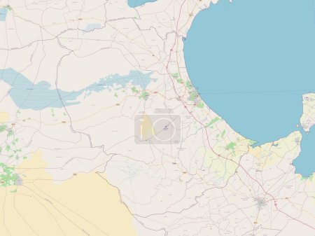 Gabes, provincia de Túnez. Mapa de calle abierto