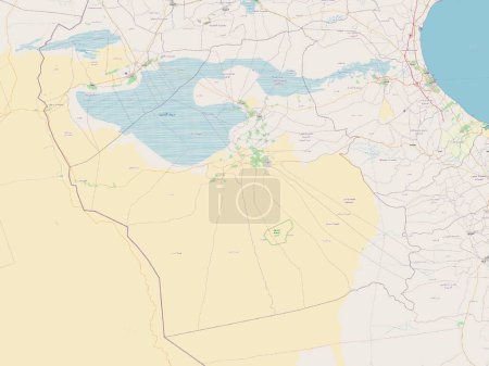 Kebili, provincia de Túnez. Mapa de calle abierto