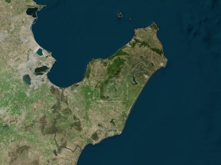 Téléchargez les photos : Nabeul, gouvernorat de Tunisie. Carte satellite haute résolution - en image libre de droit