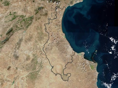Foto de Sousse, provincia de Túnez. Mapa satelital de baja resolución - Imagen libre de derechos