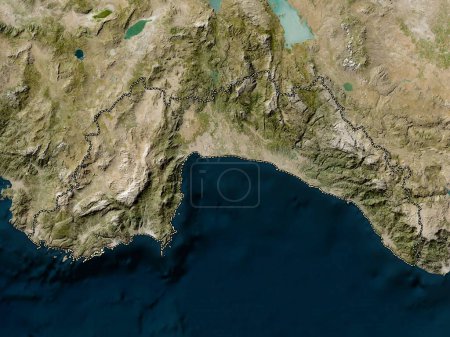 Photo for Antalya, province of Turkiye. Low resolution satellite map - Royalty Free Image