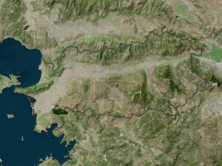 Téléchargez les photos : Aydin, province of Turkiye. High resolution satellite map - en image libre de droit