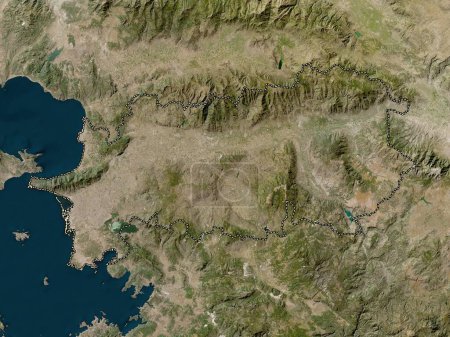 Téléchargez les photos : Aydin, province de Turkiye. Carte satellite basse résolution - en image libre de droit
