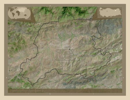 Photo for Bayburt, province of Turkiye. High resolution satellite map. Corner auxiliary location maps - Royalty Free Image