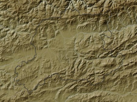 Photo for Bayburt, province of Turkiye. Elevation map colored in wiki style with lakes and rivers - Royalty Free Image