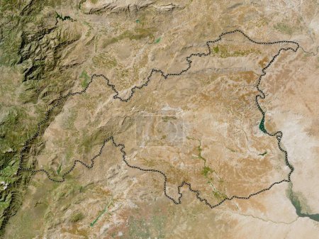 Photo for Gaziantep, province of Turkiye. Low resolution satellite map - Royalty Free Image