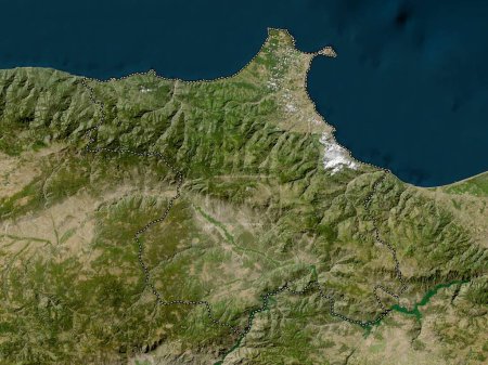 Photo for Sinop, province of Turkiye. Low resolution satellite map - Royalty Free Image