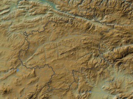 Foto de Sivas, province of Turkiye. Colored elevation map with lakes and rivers - Imagen libre de derechos