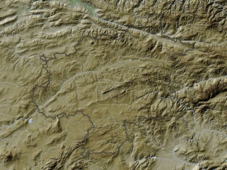 Foto de Sivas, province of Turkiye. Elevation map colored in wiki style with lakes and rivers - Imagen libre de derechos