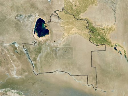 Photo for Tashauz, province of Turkmenistan. High resolution satellite map - Royalty Free Image