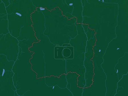 Photo for Ang Thong, province of Thailand. Colored elevation map with lakes and rivers - Royalty Free Image