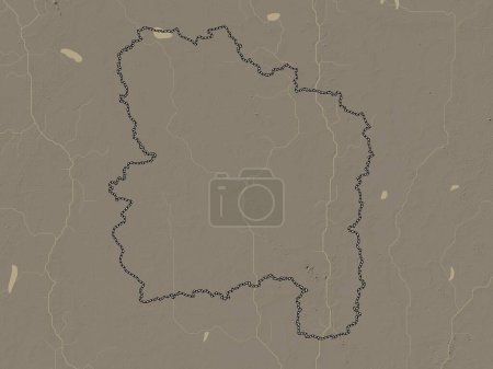 Photo for Ang Thong, province of Thailand. Elevation map colored in sepia tones with lakes and rivers - Royalty Free Image