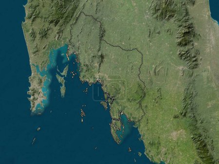 Photo for Krabi, province of Thailand. Low resolution satellite map - Royalty Free Image