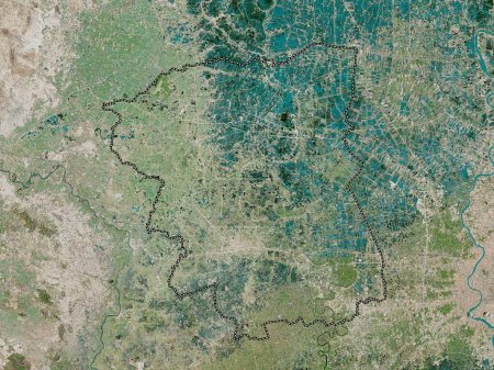 Photo for Nakhon Pathom, province of Thailand. High resolution satellite map - Royalty Free Image