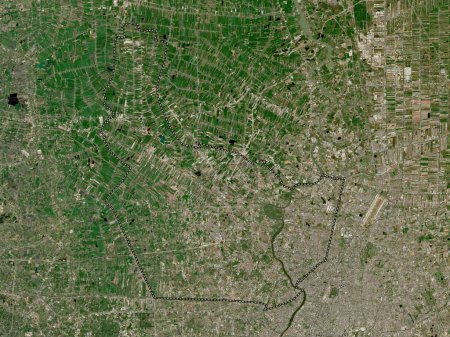 Photo for Nonthaburi, province of Thailand. Low resolution satellite map - Royalty Free Image